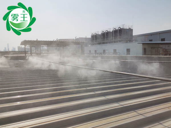 苏州一厂房车间屋顶上线雾王喷雾降温系统——助力环境清凉，安全生产